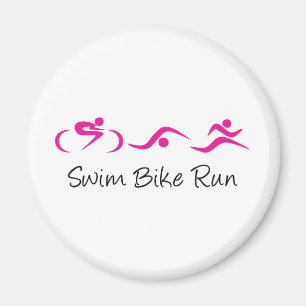 Tri voor vrouwen: Swim.Bike.Run Magneet