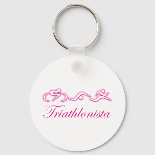 Tri voor vrouwen: Triathlonista Sleutelhanger (Voorkant)