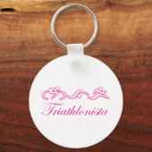 Tri voor vrouwen: Triathlonista Sleutelhanger (Voorkant)