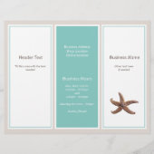Tri-voudig Brochure Turquoise Starfish (Voorkant)
