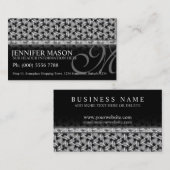 Tri Weave Black+White Pattern-Visitekaartjes Visitekaartje (Voorkant / Achterkant)