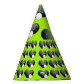 Triad of Precision: Lawn Bowls Trio Jack op Limoen Feesthoedjes (Rechts)