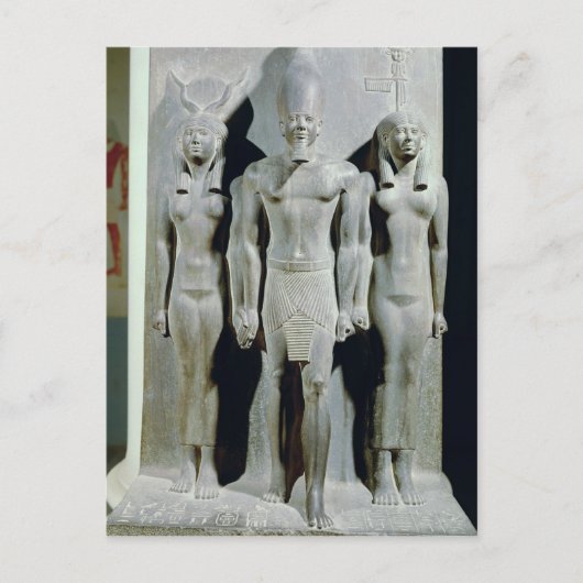Triad van Menkaure met de godin Hathor Briefkaart (Voorkant)