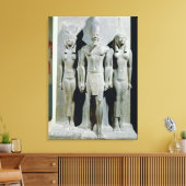 Triad van Menkaure met de godin Hathor Canvas Afdruk (Insitu (Woonkamer))