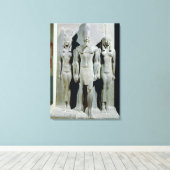 Triad van Menkaure met de godin Hathor Canvas Afdruk (Insitu (Houten vloer))