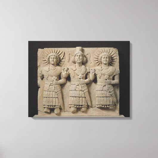 Triad van Palmyrene Gods uit de regio Palmyra Canvas Afdruk (Voorkant)