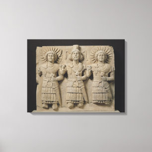 Triad van Palmyrene Gods uit de regio Palmyra Canvas Afdruk