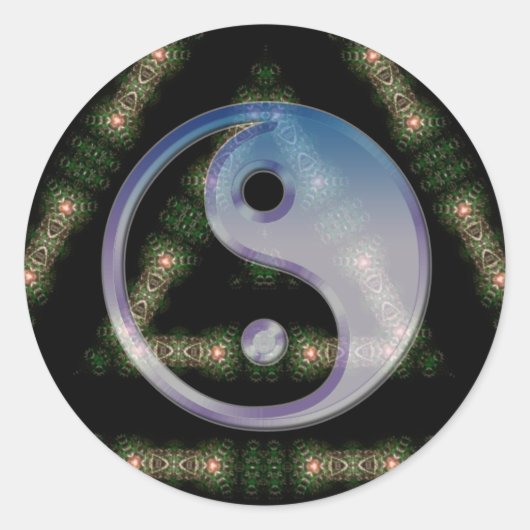 Triad Yin Yang Symbolisme Sticker (Voorkant)