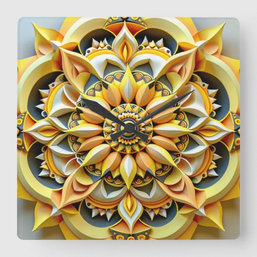 triadisch klokontwerp vierkante klok (Voorkant)