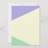 Triadische Paarse moderne bridale doucheuitnodigin Kaart (Achterkant)