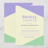 Triadische Paarse moderne bridale doucheuitnodigin Kaart (Voorkant / Achterkant)