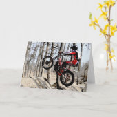 Trials Rider verjaardagskaart V2 Kaart (Gele Bloem)