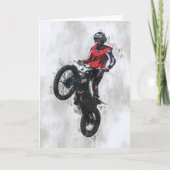 Trials rijder verjaardagskaart kaart (Voorkant)
