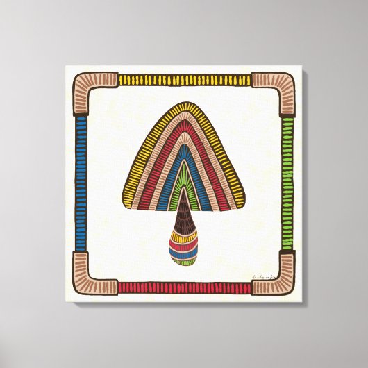 Triangle Abstract Mushroom Canvas Afdruk (Voorkant)