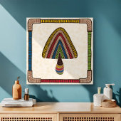 Triangle Abstract Mushroom Canvas Afdruk