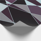 Triangle black grey white maroon Abstract Cadeaupapier (Hoek)