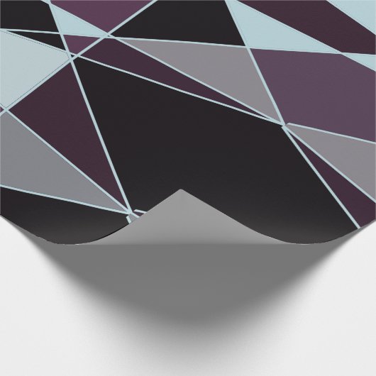 Triangle black grey white maroon Abstract Cadeaupapier (Hoek)
