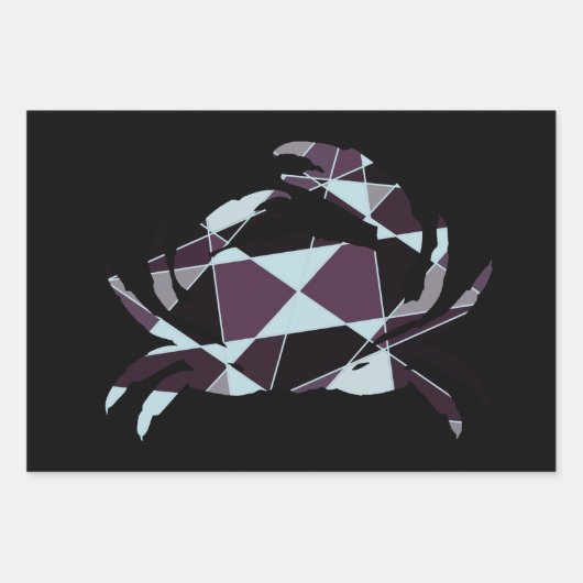 Triangle black grey white maroon Abstract Inpakpapier Vel (Voorkant 2)