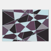 Triangle black grey white maroon Abstract Inpakpapier Vel (Voorkant)