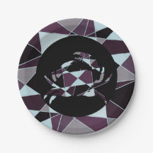 Triangle black grey white maroon Abstract