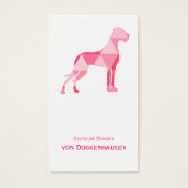 Triangle Dogge – Abstract Great Dane Visitekaartje (Voorkant)