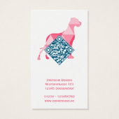 Triangle Dogge – Abstract Great Dane Visitekaartje (Achterkant)