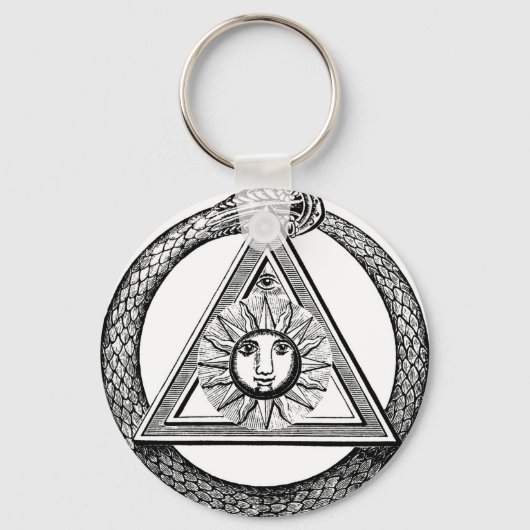 Triangle Freemason Snake Sleutelhanger (Voorkant)