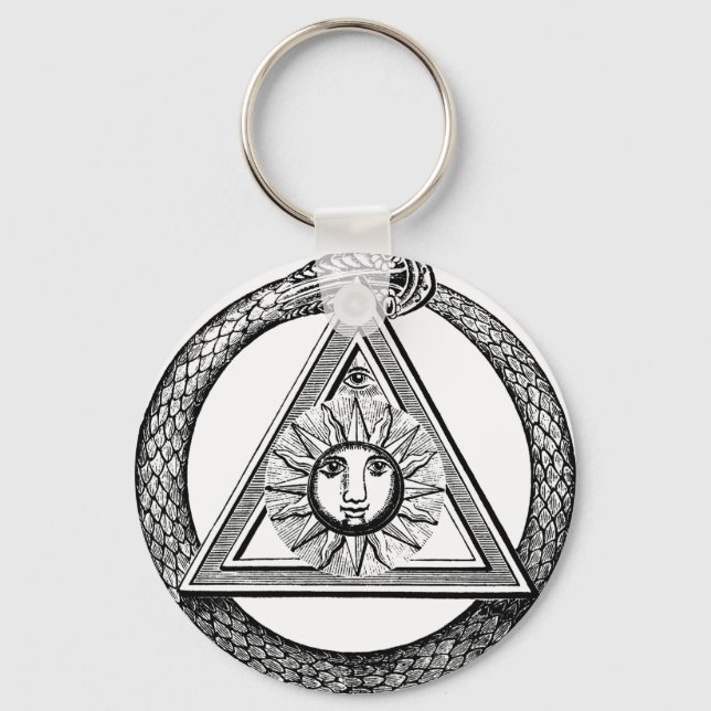 Triangle Freemason Snake Sleutelhanger (Front)