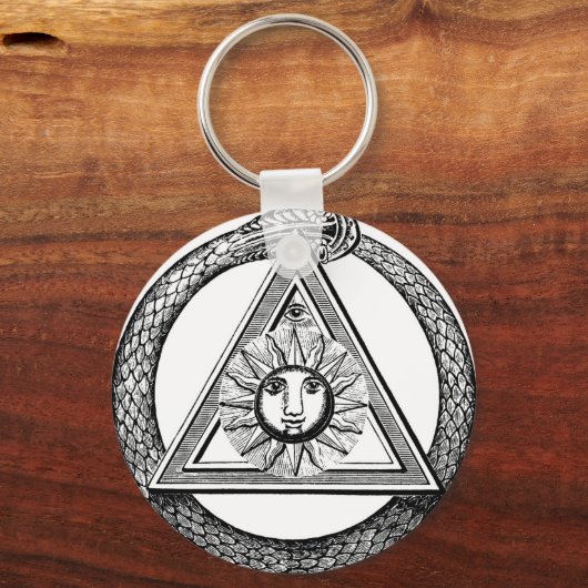 Triangle Freemason Snake Sleutelhanger (Voorkant)