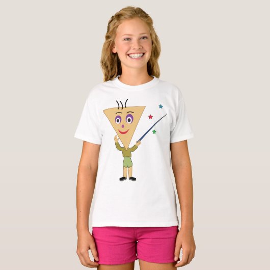 Triangle Head Character Girls T-Shirt (Voorkant volledig)