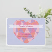 Triangle Heart Trouw Uitnodiging (Staand voorkant)