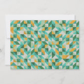 Triangle Mosaic Gradution Party Kaart (Achterkant)