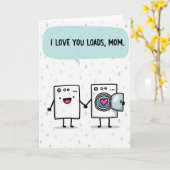 Triangle Pattern Love Mom Card Kaart (Gele Bloem)