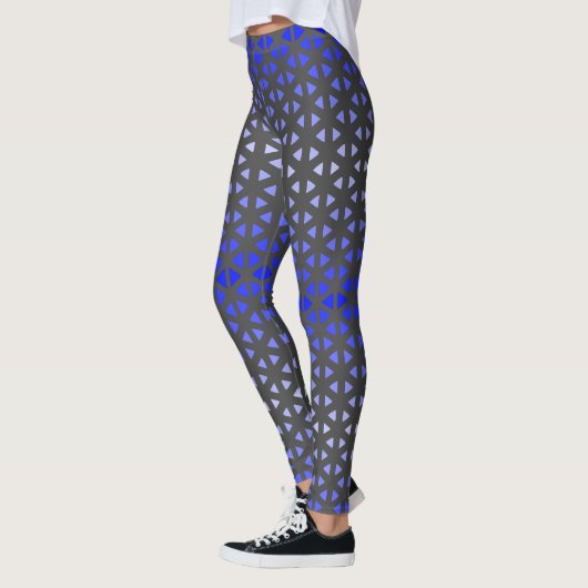 Triangle.Pattern.shade.blue.01 DGrey BG Leggings (Links)