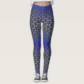 Triangle.Pattern.shade.blue.01 DGrey BG Leggings (Voorkant)