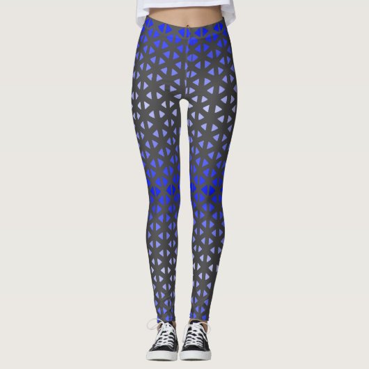 Triangle.Pattern.shade.blue.01 DGrey BG Leggings (Voorkant)