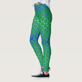 Triangle.Pattern.shade.blue.01 Green BG Leggings (Links)