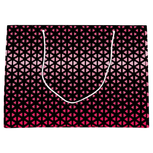 Triangle.Pattern.shade.roze.02 Black BG Groot Cadeauzakje (Voorkant)