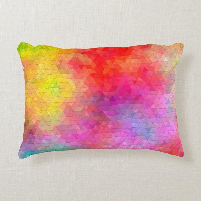 Triangle pattern with color mixing background. abs accent kussen (Voorkant)
