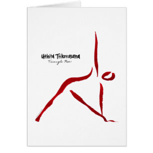 Triangle Pose Yogini Card - Utthita Trikonasana
