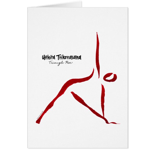 Triangle Pose Yogini Card - Utthita Trikonasana (Voorkant)