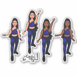 Triangle Spark Blue Navy Sticker