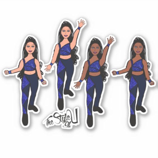 Triangle Spark Blue Navy Sticker (Voorkant)