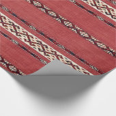Triangle Stripe Kilim II Red Black White  Cadeaupapier (Hoek)