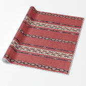 Triangle Stripe Kilim II Red Black White  Cadeaupapier (Uitgerold)