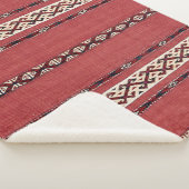 Triangle Stripe Kilim II Red Black White  Sherpa Deken (3/4)
