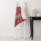 Triangle Stripe Kilim II Red Black White  Sherpa Deken (In situ)