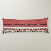 Triangle Stripe Kilim III Red Black White  Lichaamskussen (Achterkant)