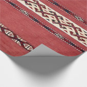 Triangle Stripe Kilim IV Red Black White  Cadeaupapier (Hoek)
