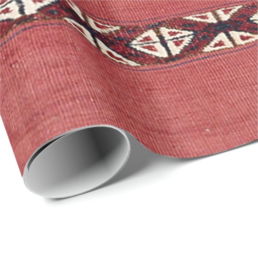 Triangle Stripe Kilim IV Red Black White Cadeaupapier (Rol Hoek)